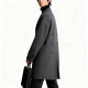 Gray Oversized Double-Breasted Wool Coat