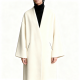 Cream Oversized Wrap Wool Coat