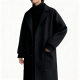 All-Black Oversized Wool Blend Coat